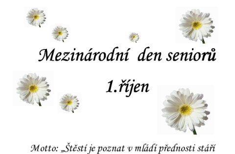 Mezinárodní den seniorů - 1. října